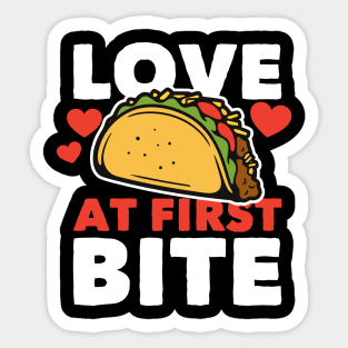 Love at First Bite // Taco Lover Sticker